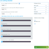 hosted lync calc advert
